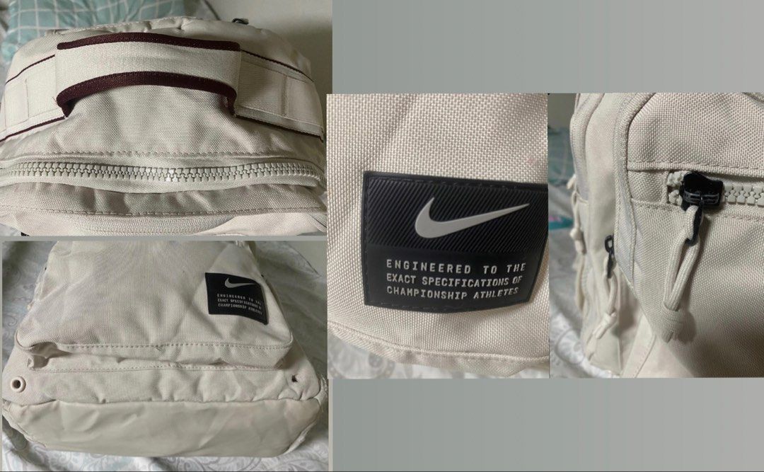 Nike Utility Power Backpack ‘Beige’ Mens (Category: Backpacks) located in Caloocan City. Submitted by percyy.k (Listing ID 1455347365, Image 3). Description: - Nike Utility Power Backpack - Color: Beige - Ideal for everyday use or travel - Multiple pockets for excellent organization - Authentic, Made with durable material - Minor signs of usage, everything disclosed in the photos -Only issue is that circle thing at the bottom right side which is 