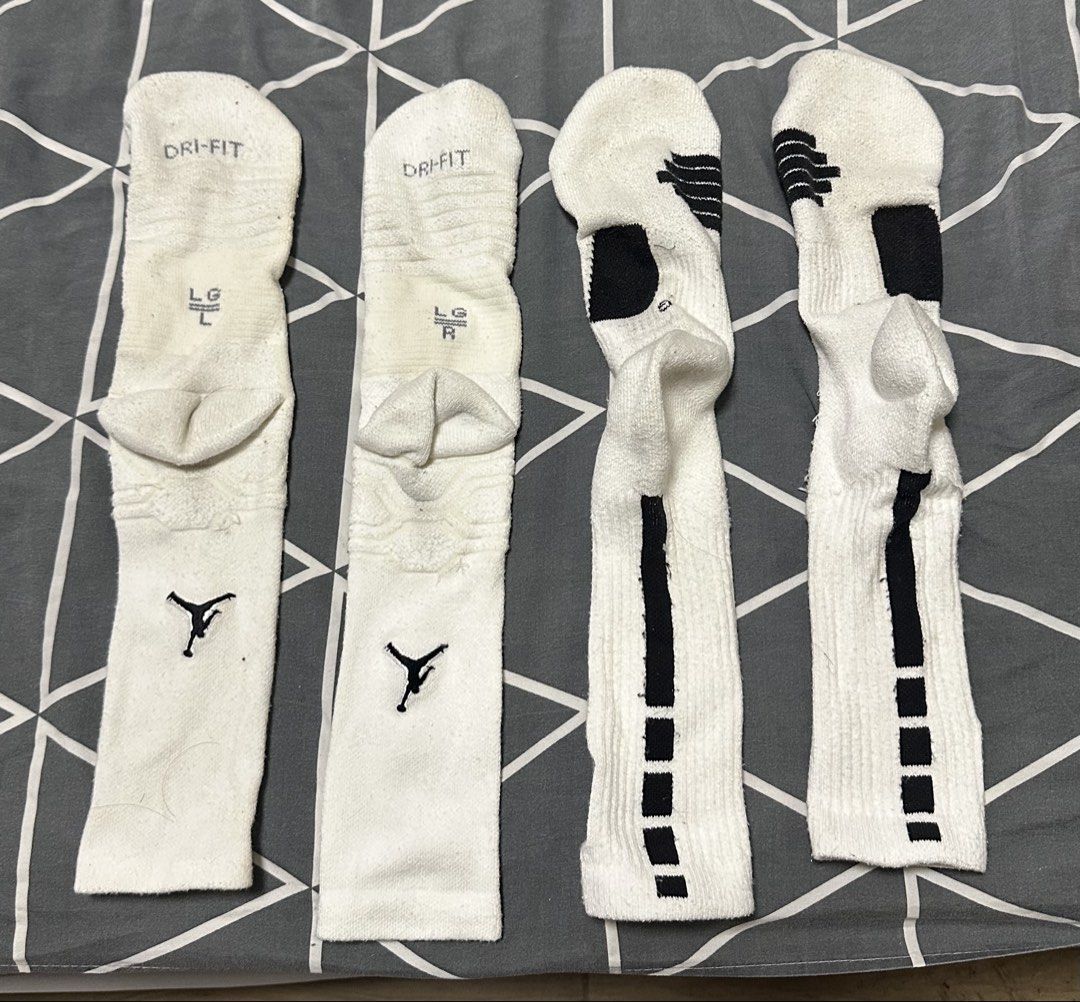 Nike Elite socks (Category: Socks) located in Dasmarinas. Submitted by _therdj (Listing ID 1455385564, Image 2). Description: Sale as pack only 1x nike elite ankle socks (P995 srp) 1x nike NBA cushioned performance socks (P2,500 srp) 2x Jordan elite socks (P1,500 srp each) 1x nike elite socks (P995 srp) 2k non nego All are used 3-4x for official games only RFS: quit sports.