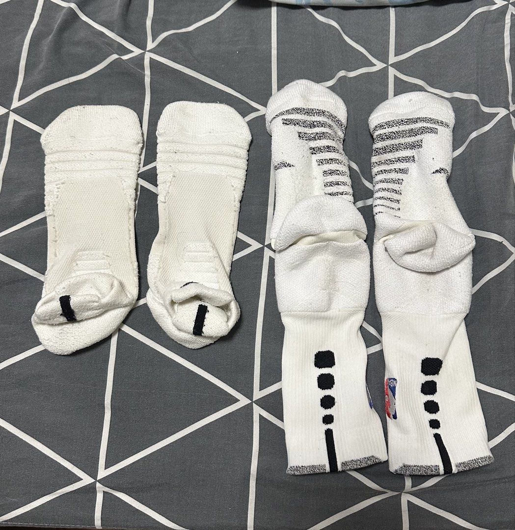 Nike Elite socks (Category: Socks) located in Dasmarinas. Submitted by _therdj (Listing ID 1455385564, Image 1). Description: Sale as pack only 1x nike elite ankle socks (P995 srp) 1x nike NBA cushioned performance socks (P2,500 srp) 2x Jordan elite socks (P1,500 srp each) 1x nike elite socks (P995 srp) 2k non nego All are used 3-4x for official games only RFS: quit sports.