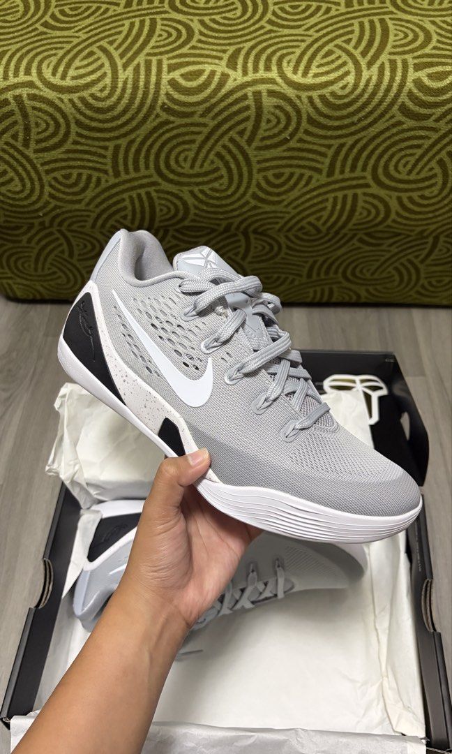 Nike Kobe 9 Elite Low Protro Wolf Grey White (Category: Sneakers) located in Rizal. Submitted by jas_some_stuff (Listing ID 1455450563, Image 3). Description: - Nike Kobe 9 Elite Low Protro - Color: Wolf Grey - Size: US Men's 8 - Condition: Comes with original box, sticker and extra laces - Ideal for: Basketball or casual wear - Features: Classic Kobe model.