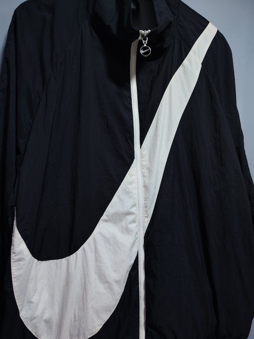 Nike NSW Woven Big Swoosh Jacket (Category: Coats, Jackets and Outerwear) located in Bulacan. Submitted by emilj23 (Listing ID 1455418443, Image 2). Description: Nike NSW Woven Big Swoosh Jacket Size M on tag L 28 W 24 Condition 9.5/10 Color rate 9.5/10 Issue Minimal Stains.