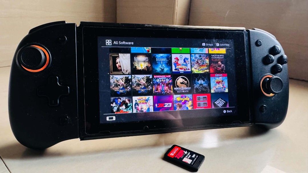 nintendo switch v1 64gb (Category: Nintendo) located in Manila. Submitted by tenthirtysix (Listing ID 1455338522, Image 1). Description: switch V1 64gb (w screen protector, back case and black back panel, no original joycon, games not included) inclusions: original charger, linyuvo RGB joycon controller, zombie army 4 a bit nego :) .