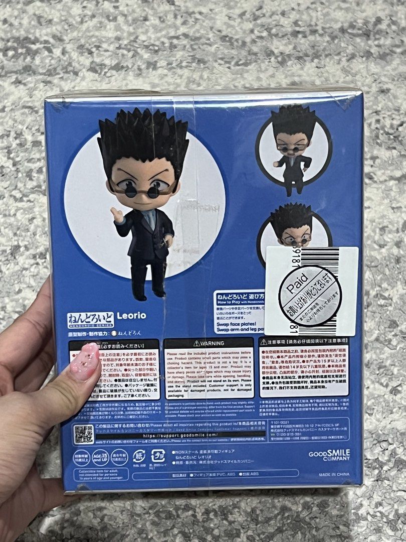 ONHAND Leorio Nendoroid- Hunter x Hunter (Category: Figurines & Statues) located in Quezon City. Submitted by lunarshopping (Listing ID 1455494479, Image 2). Description: - Authentic Nendoroid figure of Leorio from Hunter x Hunter. 1416 - Manufacturer: Good Smile Company SEALED & ONHAND - Complete inclusions - Bought from Japan :3 OP: 2.5k LP Open for negotiation ! RFS: Decluttering ! Chat for more pictures !!!.