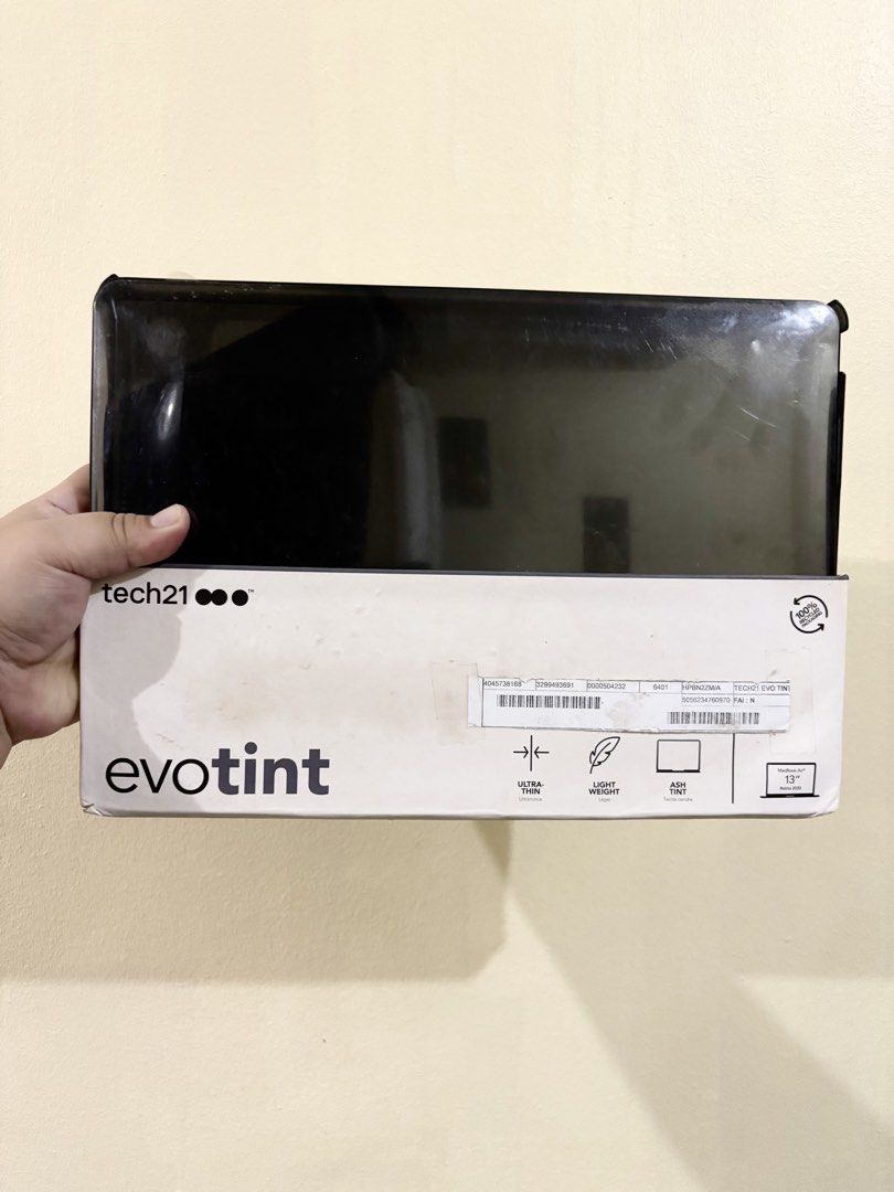 ORIGINAL TECH21 EVO TINT / CLEAR FOR MACBOOK AIR & PRO 13” (Category: Cases & Sleeves) located in Manila. Submitted by ar_aguas08 (Listing ID 1455498455, Image 2). Description: AMZ PULLED OUT PASSED AS BRAND NEW WITH CASE PROTECTOR INTACT WITH PRICE TAG FOR MACBOOK AIR & PRO 13” CLEAR AND TINTED AVAILABLE LALAMOVE OR JNT LAS PIÑAS LOCATION .