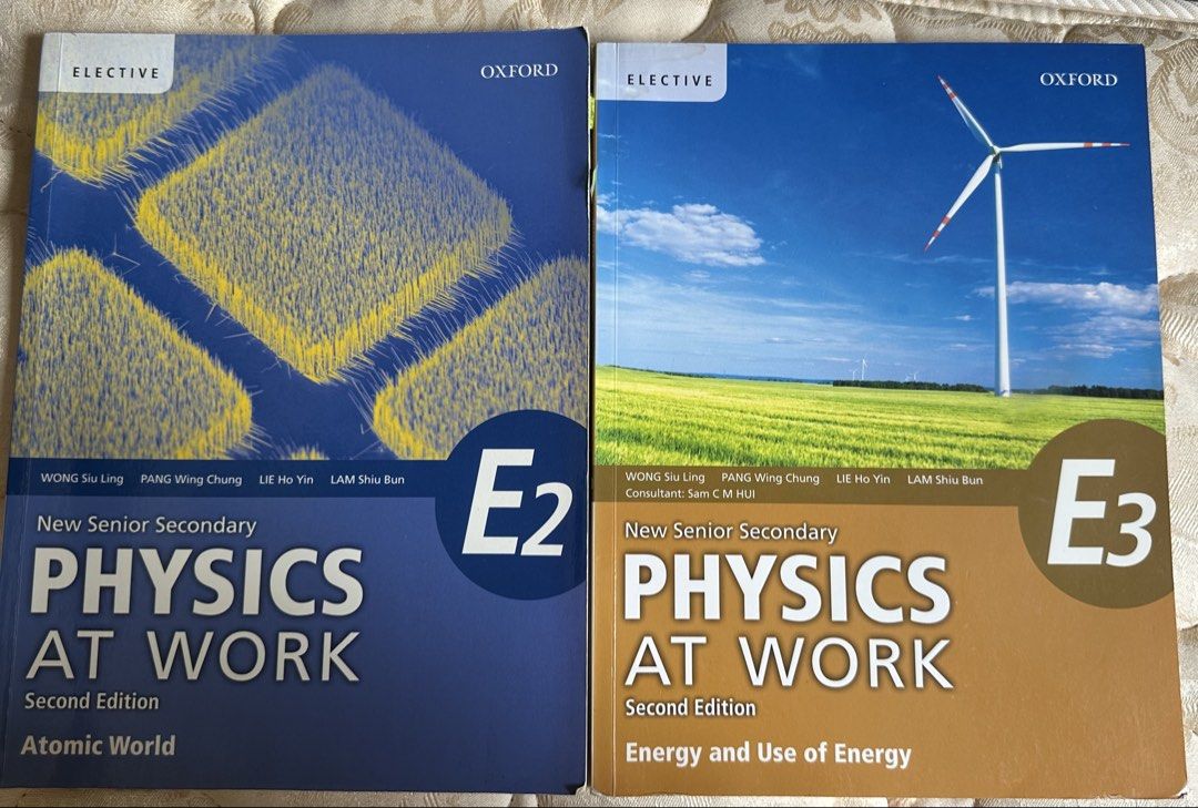 Physics at work second edition E2 E3 （分類：教科書）位於 Hong Kong。 由 ckslady 提交（商品編號 1455363035，圖片 1）。簡介： 每本只有幾頁有highlight 一本$50兩本 $90。