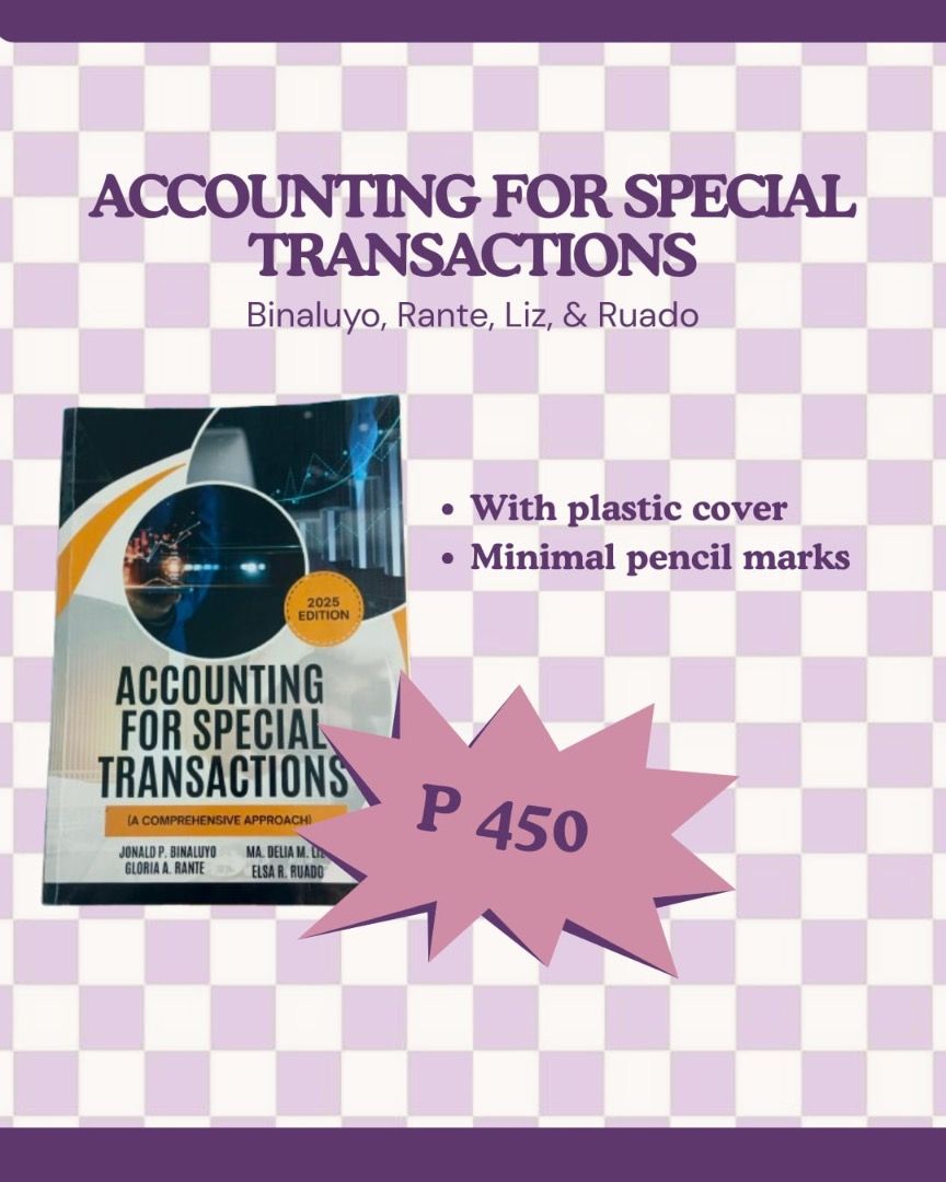 Pre-Loved Accounting Books (Category: Textbooks) located in Manila. Submitted by namirotraeu (Listing ID 1455339551, Image 2). Description: PRE-LOVED ACCOUNTING BOOKS FOR SALE!! 📚 Books Available Intermediate Accounting 2 (2023-2024 Edition) - Garcia Intermediate Accounting (Vol. 2, 2024 Edition) - Robles, Empleo - ❌Sold Financial Management (2nd Edition) - Payongayong, Roque, Ayuyao -❌Sold Strategic Cost Management (Third Edition) - Roque, Luma