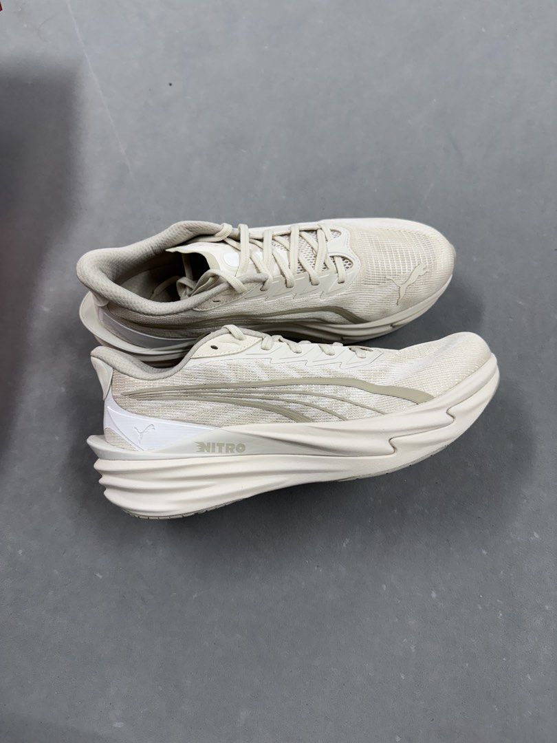 Puma Deviate Nitro 4 (Category: Sneakers) located in Singapore. Submitted by lululemen (Listing ID 1455355705, Image 2). Description: BNIB Puma Deviate Nitro 4 plated running shoes in alpine snow colourway. Selling my spare pair. Good for hyrox/circuit workouts RTP $209 on Puma.