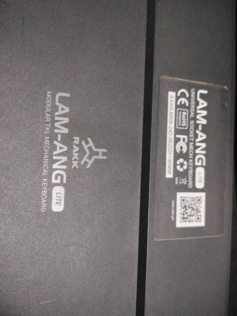 RAKK LAM-ANG LITE gaming keyboard (Category: Computer Keyboard) located in Manila. Submitted by thrifter.45 (Listing ID 1455384751, Image 2). Description: Reason for selling: Na-stock lang and hindi na nagagamit. Honest condition: Working pa rin naman yung keyboard, pero since matagal na naka-stock, kailangan lang linisin. May ibang keys na kailangan ulitin ang pindot / pindutin nang ilang beses bago mag-register. Please consider this before buyi