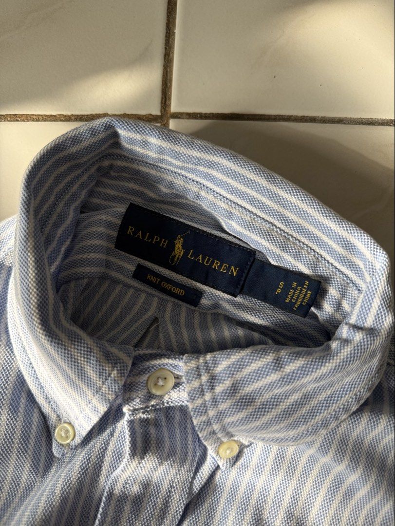 Ralph Lauren Stripe knit oxford (Category: Activewear) located in Cebu City. Submitted by bestpicked (Listing ID 1455408826, Image 3). Description: Authentic Excellent condition Size small on tag Dimension 18x26-27 inches Issue minimal repaired stitch not noticeable Location- Cebu City We ship nationwide Mod payment - Bank transfer/Gcash.