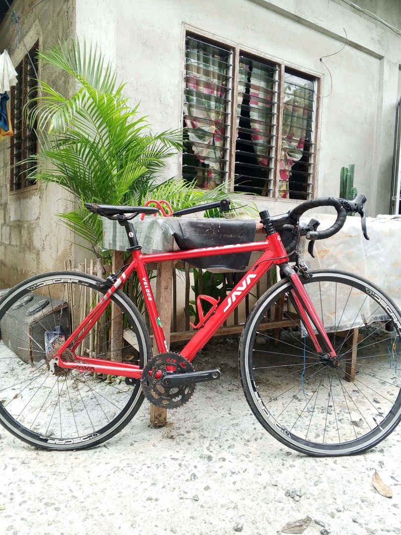 Red JAVA Veloce Road Bike (Category: Bicycles) located in Manila. Submitted by joren_camba829 (Listing ID 1455379639, Image 1). Description: LOC: TARLAC CITY PM DITO SA SPECS NEGO PA RFS: NEED FUND FOR SCHOOL.