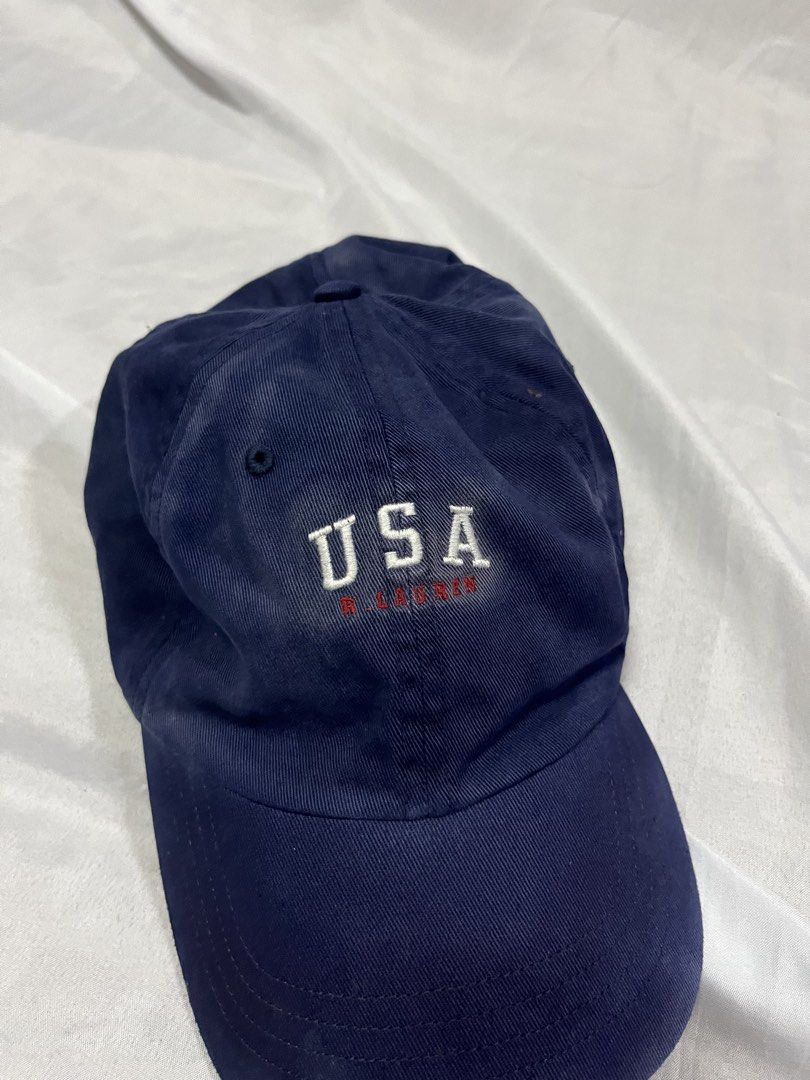 RL USA Cap Authentic (Category: Caps & Hats) located in Muntinlupa City. Submitted by ninenine.collective (Listing ID 1455323637, Image 2). Description: P 550 only authentic used faded need wash.