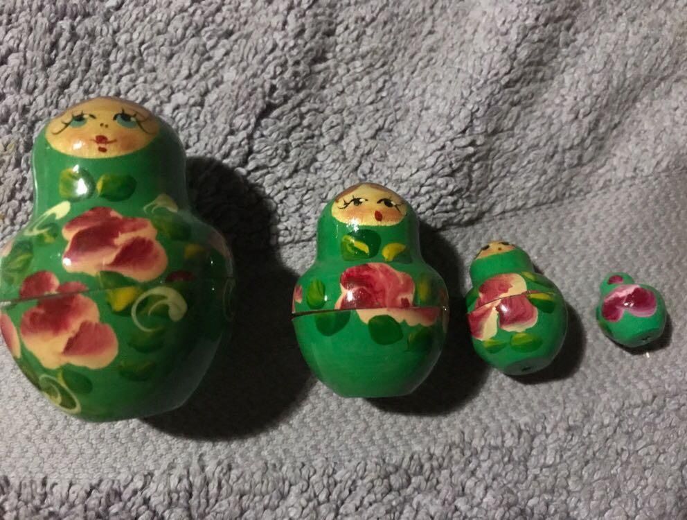 Russian Nesting Wooden Dolls (Category: Vintage Collectibles) located in Marikina City. Submitted by minimalistmanila (Listing ID 1455388078, Image 1). Description: Russian nesting wooden dolls. 2 set, 7 pcs. Use as decor in your house. Or as collectibles. Get this now! #Russiandoll .
