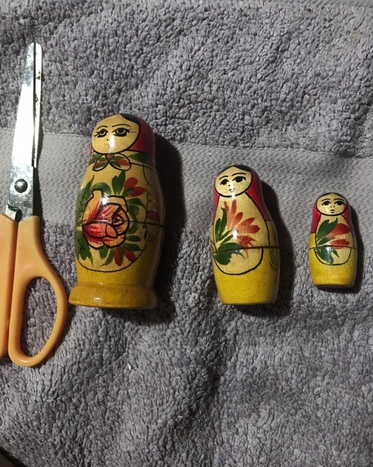 Russian Nesting Wooden Dolls (Category: Vintage Collectibles) located in Marikina City. Submitted by minimalistmanila (Listing ID 1455388078, Image 3). Description: Russian nesting wooden dolls. 2 set, 7 pcs. Use as decor in your house. Or as collectibles. Get this now! #Russiandoll .