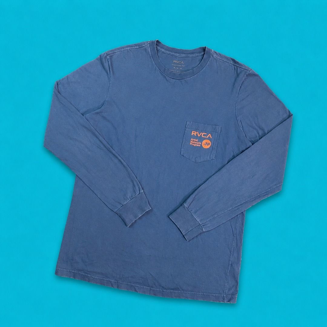 RVCA Artist Network Program Long Sleeve T-Shirt (Category: Tshirts & Polo Shirts ) located in Cebu City. Submitted by thrift.thriftly (Listing ID 1455446104, Image 1). Description: size: medium dimes: 20.5x29 condition: excellent color rate: 9.8/10 issues: sign of use .