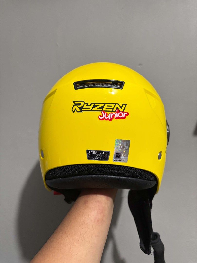 Ryzen Junior Helmet (Category: Helmets and other Riding Gears) located in Manila. Submitted by byguurl (Listing ID 1455340431, Image 2). Description: ✅ Ryzen Junior Helmet (Yellow) • Good as new • No box 📩 Message me for more photos, details, or if you’re interested. Open for sure buyers only. Thank you!.