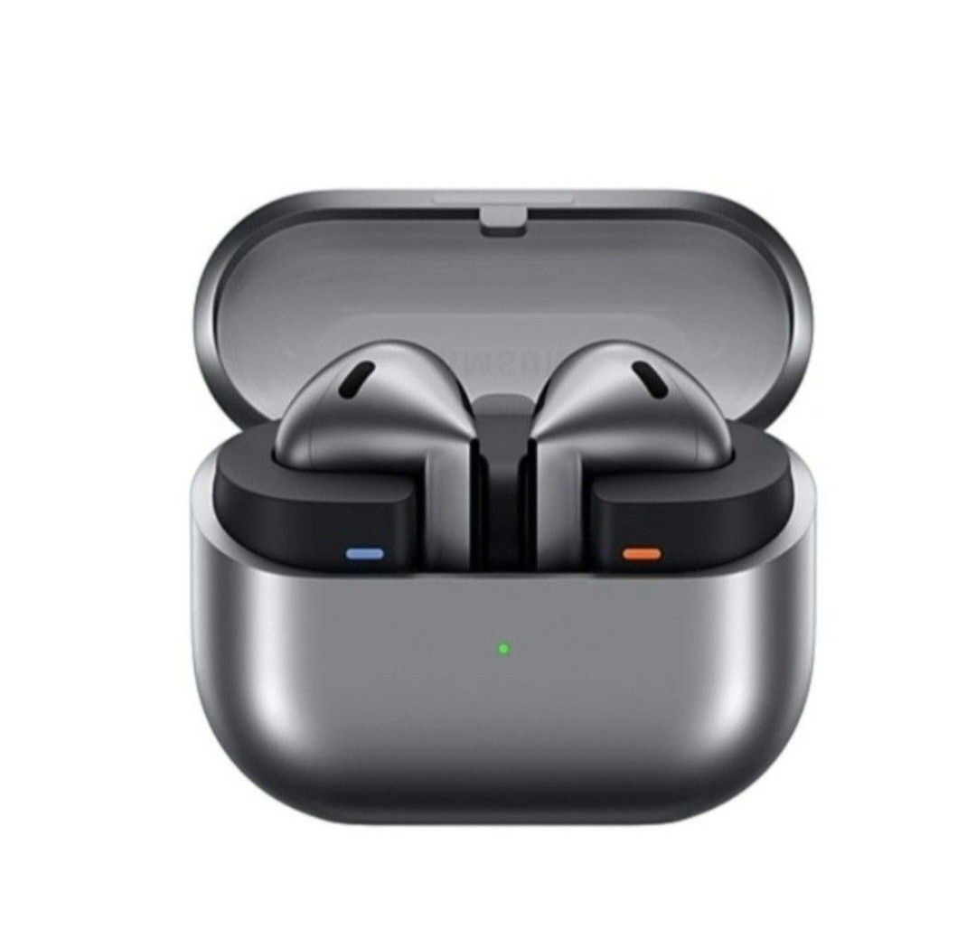 SAMSUNG GALAXY BUDS 3 AI ENABLED TRUE WIRELESS EARBUDS,SILVER-SEALED BOX (Category: Earphones) located in Quezon City. Submitted by stuffiesetc (Listing ID 1455355410, Image 2). Description: SAMSUNG GALAXY BUDS 3 AI TRUE WIRELESS EARBUDS,SILVER-SEALED BOX Guaranteed authentic. Brand new in sealed box. Directly from Samsung store. Compatibility & Battery Life: The Samsung Galaxy Buds 3 are compatible with Android devices running Android 8.0 or lat