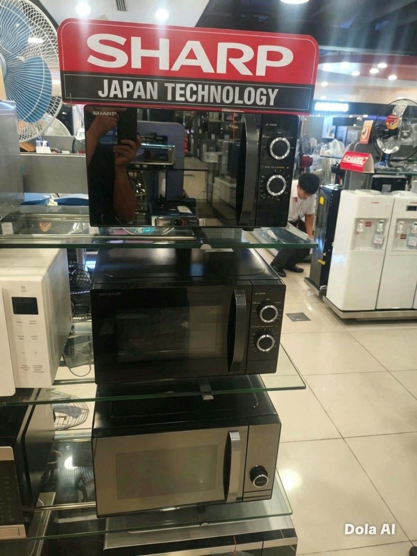 SHARP MICROWAVE OVEN (Category: Ovens & Toasters) located in Quezon City. Submitted by maryann.dimalanta (Listing ID 1455473376, Image 1). Description: SHARP MICROWAVE OVEN R-2523fb-mb Cash 6,800 R-72f(b) /with grill Cash 6,400 R-32f (b) Cash 5,600 Inverter R-394p-st Cash 8,400 Manual R-61f 20liters \ with grill Cash 4,800 R-20f. 20 liters Cash 4,400 for commercial R-CD1800M cash 42,700 R-CD2200M cash 48,000 Brand new and sealed with warranty and