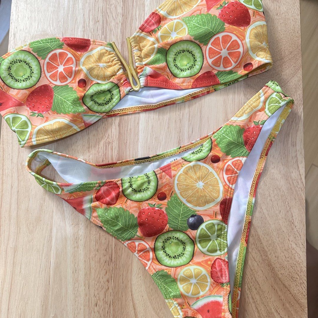 Shein Fruity Tutti Bikini (Category: Bikinis & Swimsuits) located in Manila. Submitted by preamorph (Listing ID 1455477858, Image 1). Description: brand new never worn with shein pouch.