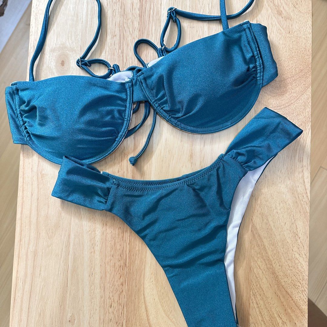 Shein Underwire Blue Bikini (Category: Bikinis & Swimsuits) located in Manila. Submitted by preamorph (Listing ID 1455477707, Image 1). Description: brand new never worn with shein pouch.
