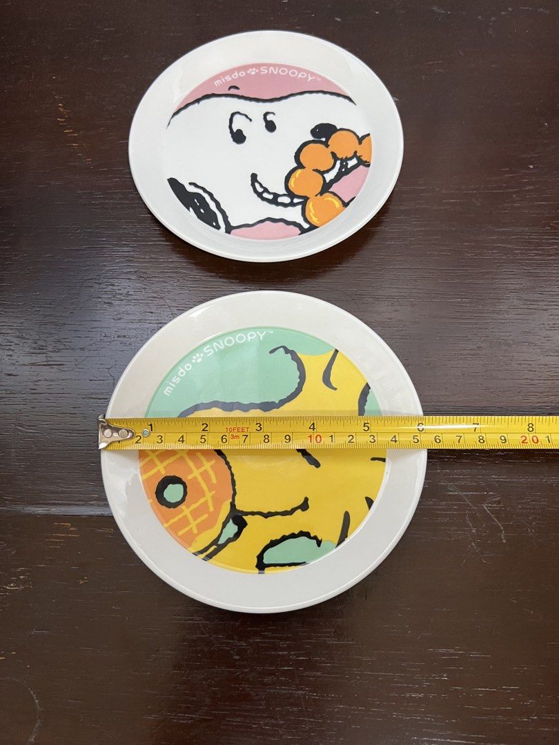 Snoopy plates (Category: Other Kitchenware & Tableware) located in Manila. Submitted by rlab_japan_thrift (Listing ID 1455431759, Image 2). Description: Mister Donut x Snoopy Ceramic Plates (Set of 2) 🍩🐶 Super cute 2013 Japan Mister Donut (misdo) collectible ceramic side plates featuring Snoopy and Woodstock eating donuts! Perfect for snacks, desserts, or display for Peanuts collectors. * Brand / Collaboration: Mister Donut x Peanuts (misdo Sno