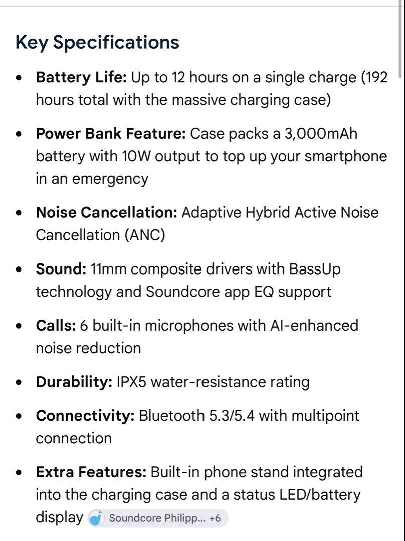 Soundcore P41i (Category: Headphones & Headsets) located in Rizal. Submitted by miss2lyps (Listing ID 1455409635, Image 3). Description: - Please see last photo for description - 100% working - with warranty - bought last December only.