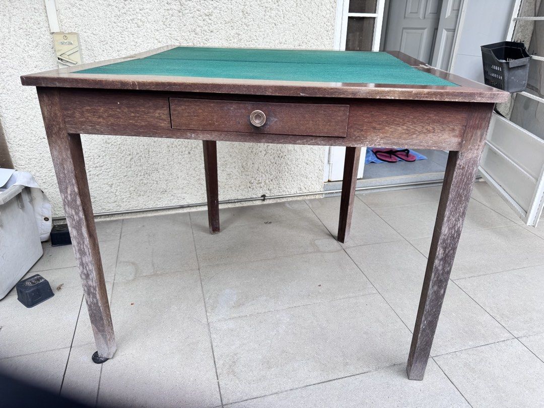 Square table foldable table (Category: Tables & Sets) located in Singapore. Submitted by bbflowers (Listing ID 1455361279, Image 3). Description: Square table the size of a mahjong table for free Pick up Lorong Tanggam .