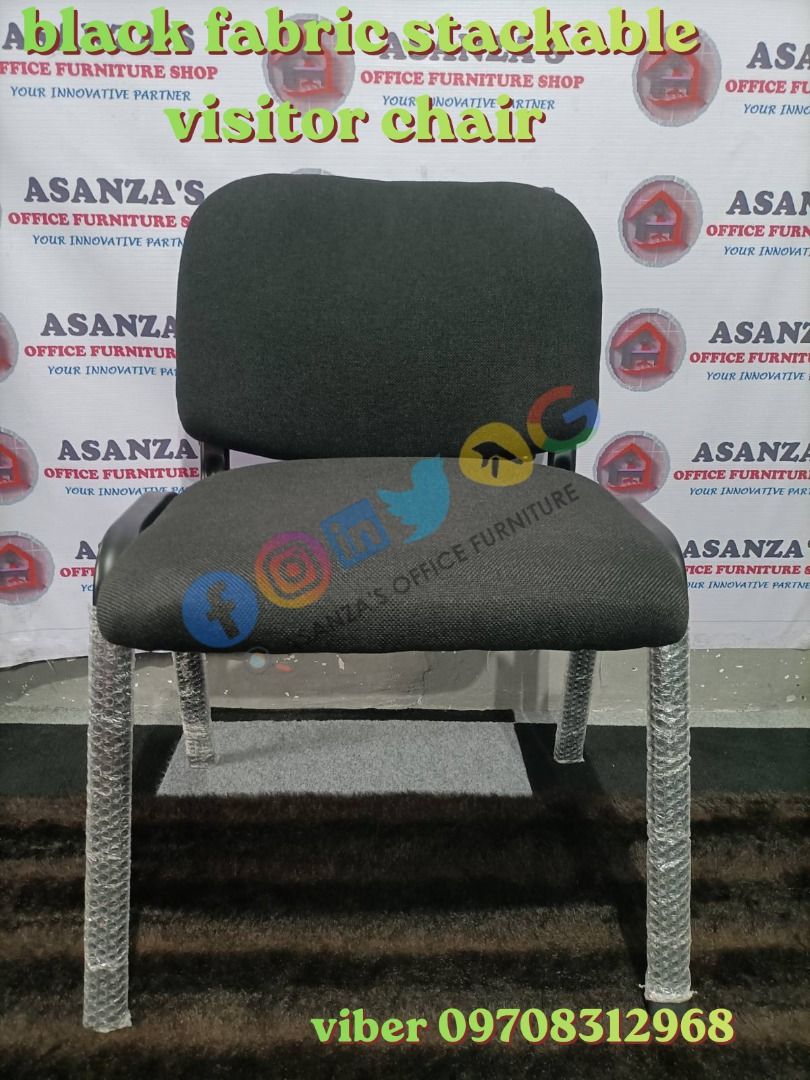 stackable visitor chair (Category: Chairs) located in Quezon City. Submitted by asanzasmik45405 (Listing ID 1455335285, Image 1). Description: Multi-use, padded stackable chairs.Built with a cushioned black fabric seat rest. Supported by a durable black metal four-legged frame. A broad hall configures these seats into symmetrical columns.Their lightweight, stackable footprint allows fast setup and easy teardown..