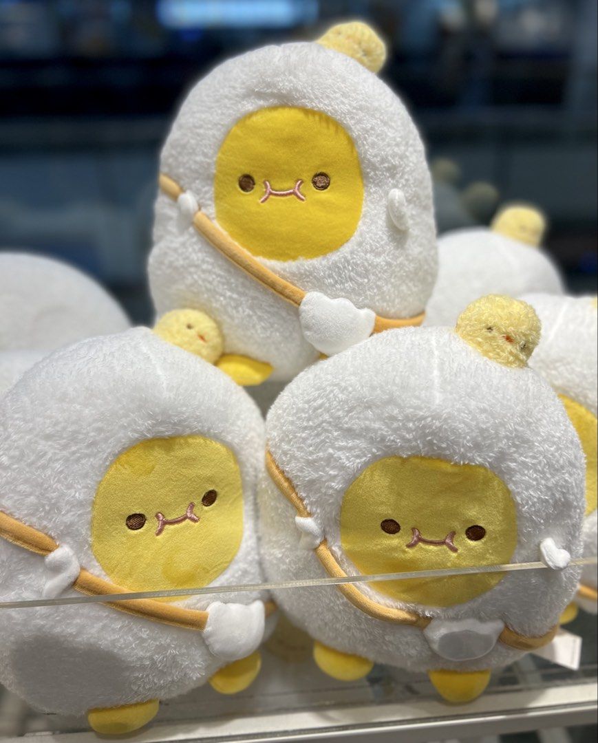 Standing Plush Toy by Miniso (Egg Yolk) (Category: Plushies & Soft Toys) located in Mandaluyong City. Submitted by urgifted (Listing ID 1455342861, Image 3). Description: This cute plushie is suitable as kawaii gift for yourself, friends and family. It also makes cute accessory for any bedroom! • approx 27cm tall • Kindly ask for availability as stocks may come and go. .