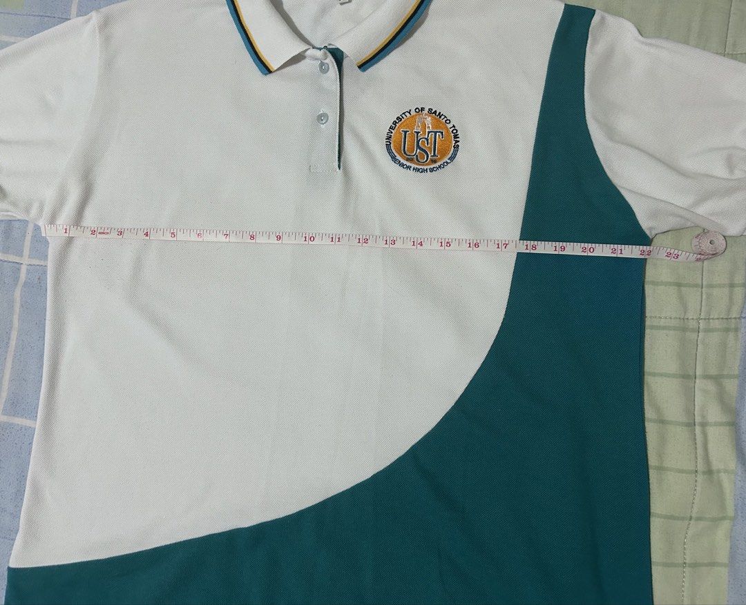 Take all: UST SHS Type B uniforms (Category: Sets or Coordinates) located in Marikina City. Submitted by decluttering.matters (Listing ID 1455403032, Image 3). Description: UST SHS Type B uniforms (Used) Take all: 3 polo shirts and 2 short pants Please see all photos for the measurements. Size 4XL Payment first via GCash. Items will be delivered personally to the buyer (meet up at Frassati or UST main campus) to make sure that the buyer is a UST 