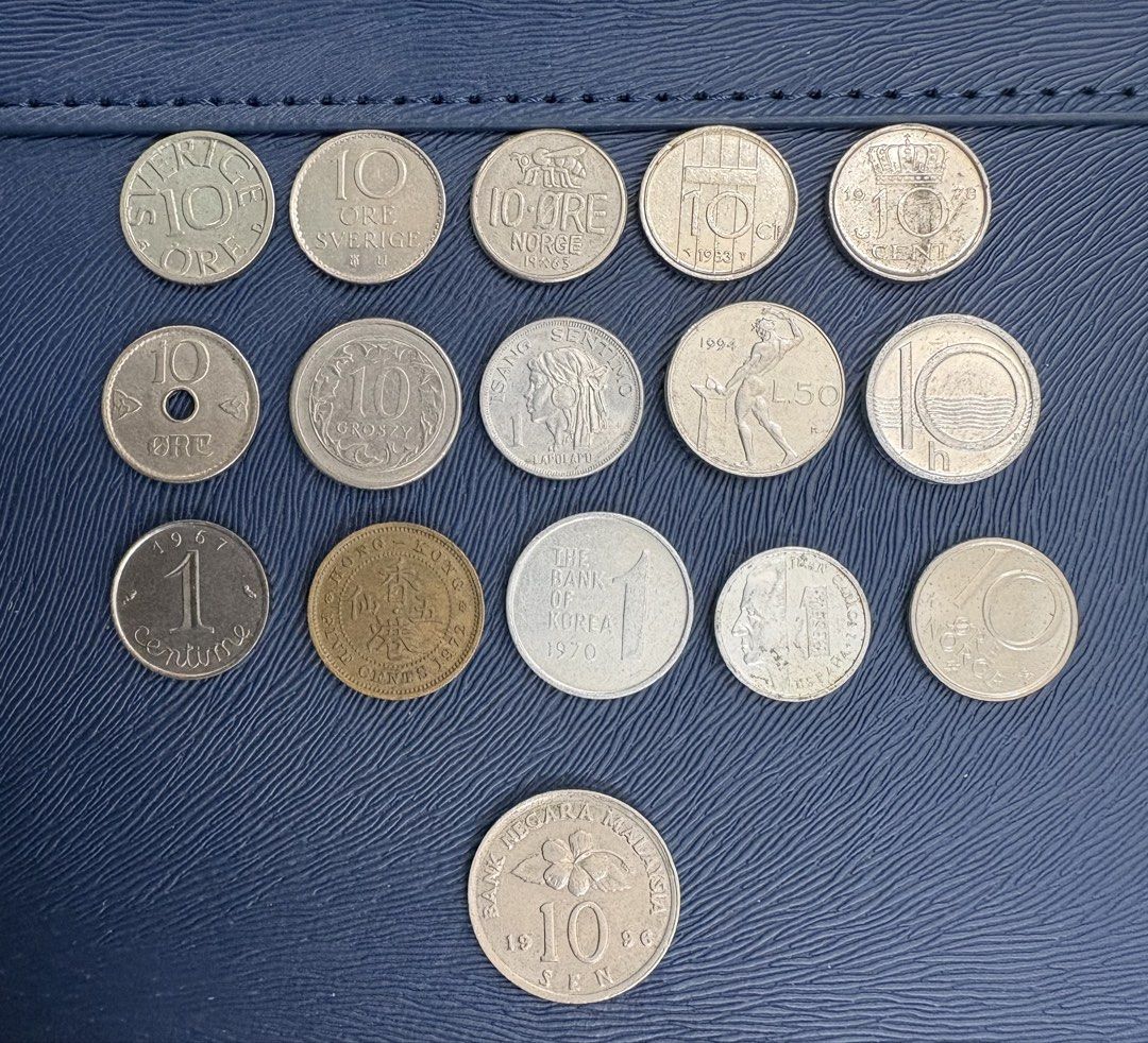 Tiny coins (Category: Currency) located in Port Dickson. Submitted by jeffwang076 (Listing ID 1455372184, Image 1). Description: An assortment of 15 very small coins from around the world. Some are barely there!.