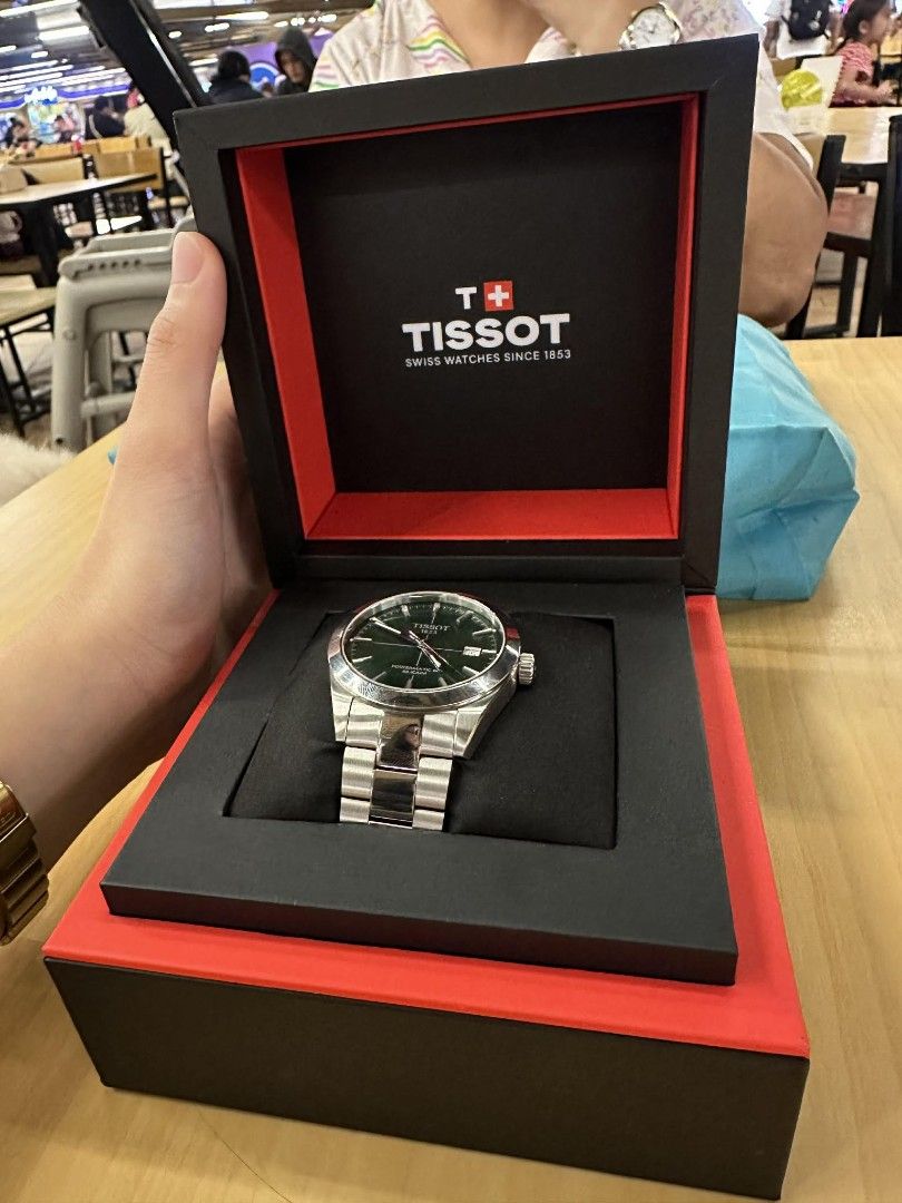 Tissot gentleman powermatic prx (Category: Luxury Watches) located in Quezon City. Submitted by andrejaymasicampo (Listing ID 1455328832, Image 2). Description: complete with box and papers. seldom used. only very light scratches sa strap 60k srp but selling for only 30k. smnorth meetup.