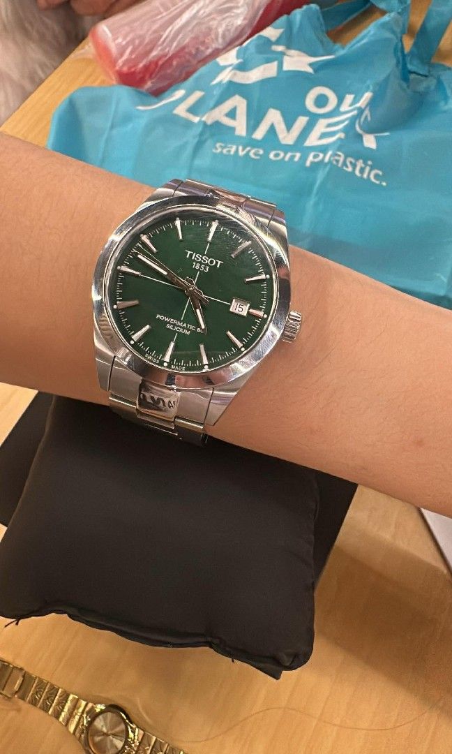 Tissot gentleman powermatic prx (Category: Luxury Watches) located in Quezon City. Submitted by andrejaymasicampo (Listing ID 1455328832, Image 1). Description: complete with box and papers. seldom used. only very light scratches sa strap 60k srp but selling for only 30k. smnorth meetup.