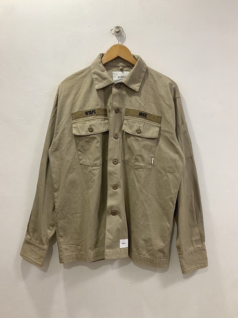 WTAPS BUDS LONGSLEEVE SHIRT (Category: Formal Shirts) located in Cavite. Submitted by ___layern0ne (Listing ID 1455477297, Image 1). Description: About the product: • Features "WTAPS" and "MIKE" patches on chest pockets • Button-up front • Two chest pockets • WTAPS tag at hem Tagged Size: 02 Armpit to Armpit (front): 24 inches Shoulder to Shoulder: 20.5 inches Sleeve Length: 25 inches Length: 28 inches Measured laid flat and at its longest point 