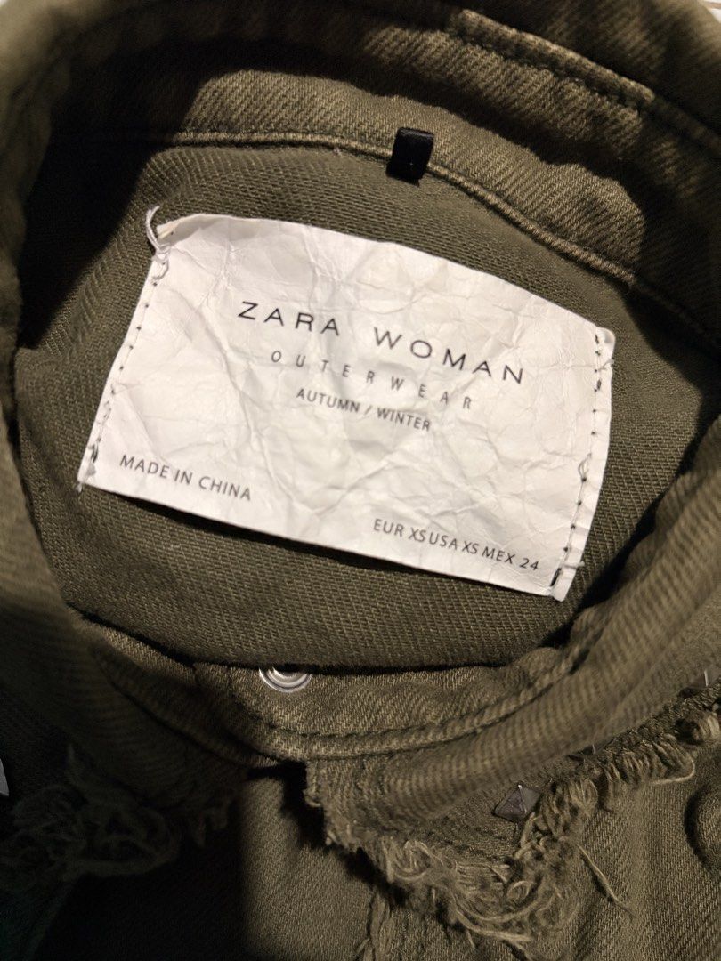 Zara Military Green Jacket (Category: Coats, Jackets and Outerwear) located in Santa Rosa. Submitted by vicchamp (Listing ID 1455424517, Image 3). Description: 24x23.