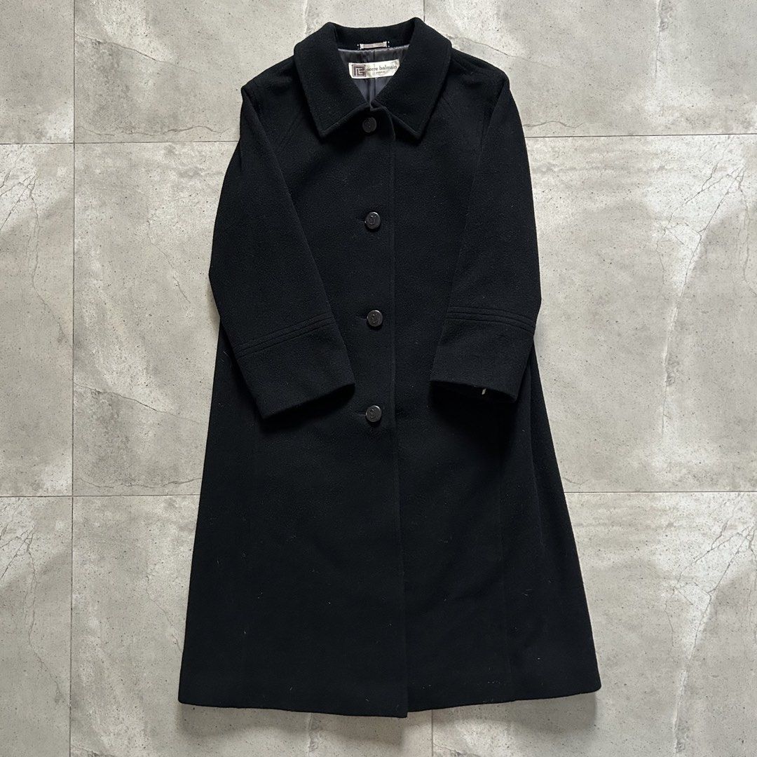 1980’s Pierre Balmain Wool Coat (Category: Coats, Jackets and Outerwear) located in Pasig City. Submitted by deteriortdmaterial (Listing ID 1455506428, Image 1). Description: 1980’s Pierre Balmain Wool Coat Shoulder Width: 18 Sleeve Length: 19 Pit to Pit: 21 Length: 43 Inches Sleeve Length: 19 Price: 20,000php + sf DM TO PURCHASE.