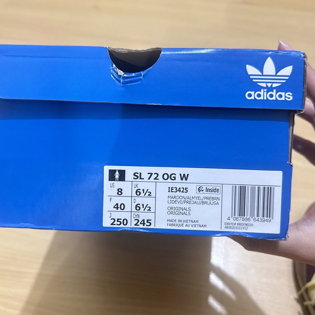 Adidas SL 72 OG (Category: Sneakers) located in Manila. Submitted by preamorph (Listing ID 1455639074, Image 3). Description: worn once; can pass as brand new original box included US 8 Womens / 6.5 Mens bought last year (6k srp).