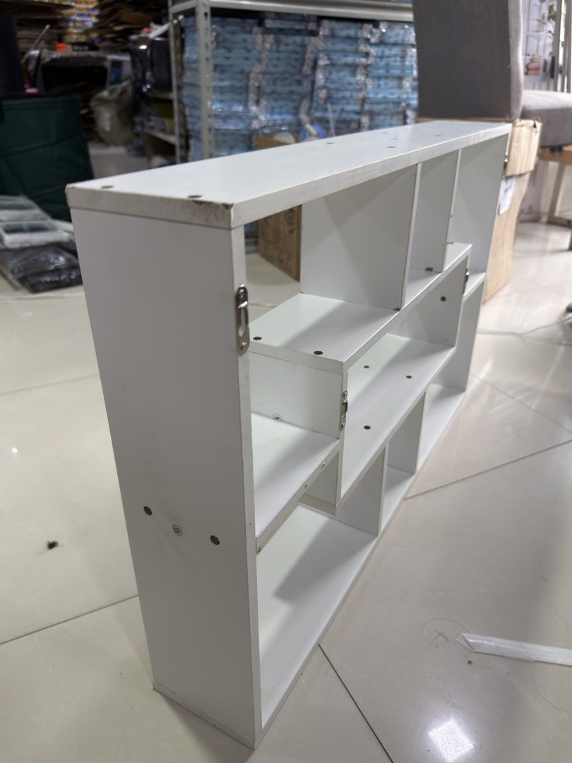 Anko Modern Minimalist White Bookshelf Display Area (Category: Shelves, Cabinets & Racks) located in Pasay City. Submitted by meostore (Listing ID 1455516496, Image 2). Description: 30cm Length 12cm Width 19cm Height Pasay Location Item is already made.