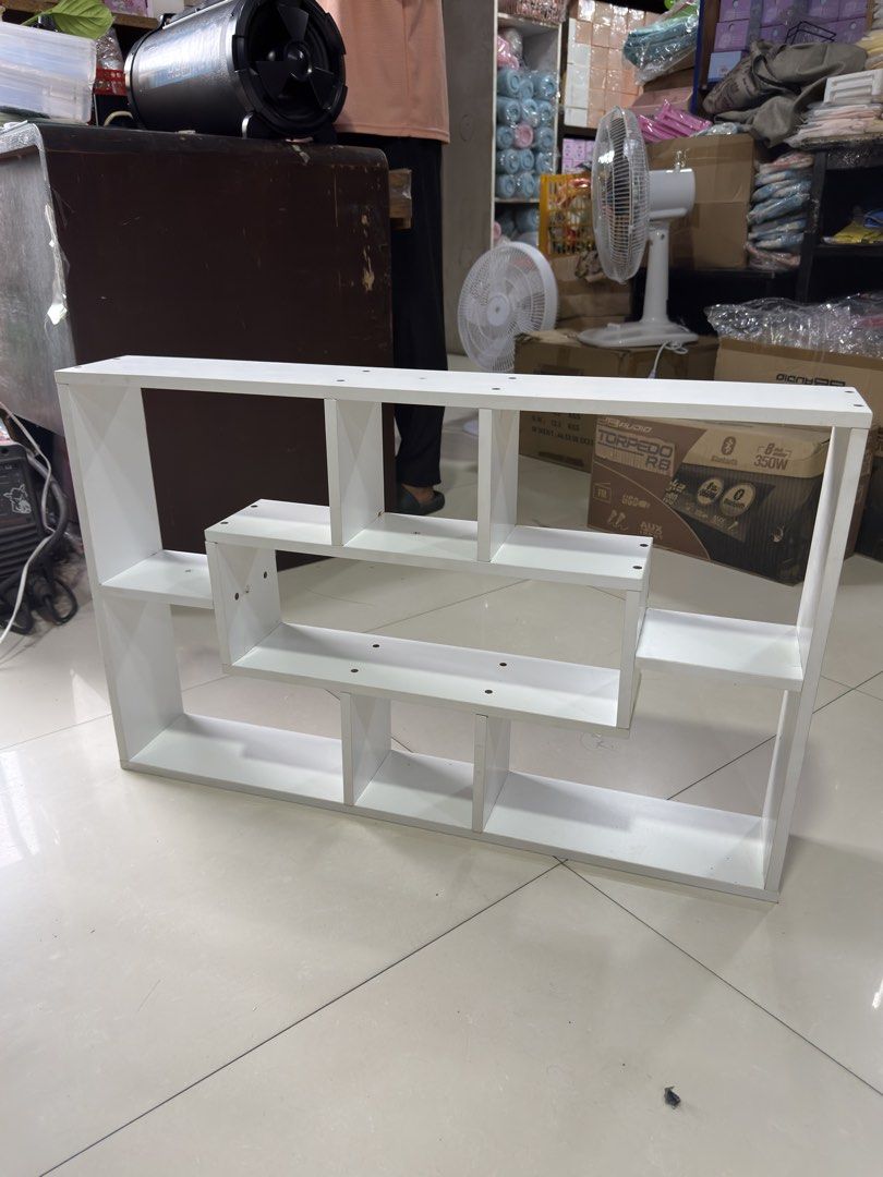Anko Modern Minimalist White Bookshelf Display Area (Category: Shelves, Cabinets & Racks) located in Pasay City. Submitted by meostore (Listing ID 1455516496, Image 1). Description: 30cm Length 12cm Width 19cm Height Pasay Location Item is already made.