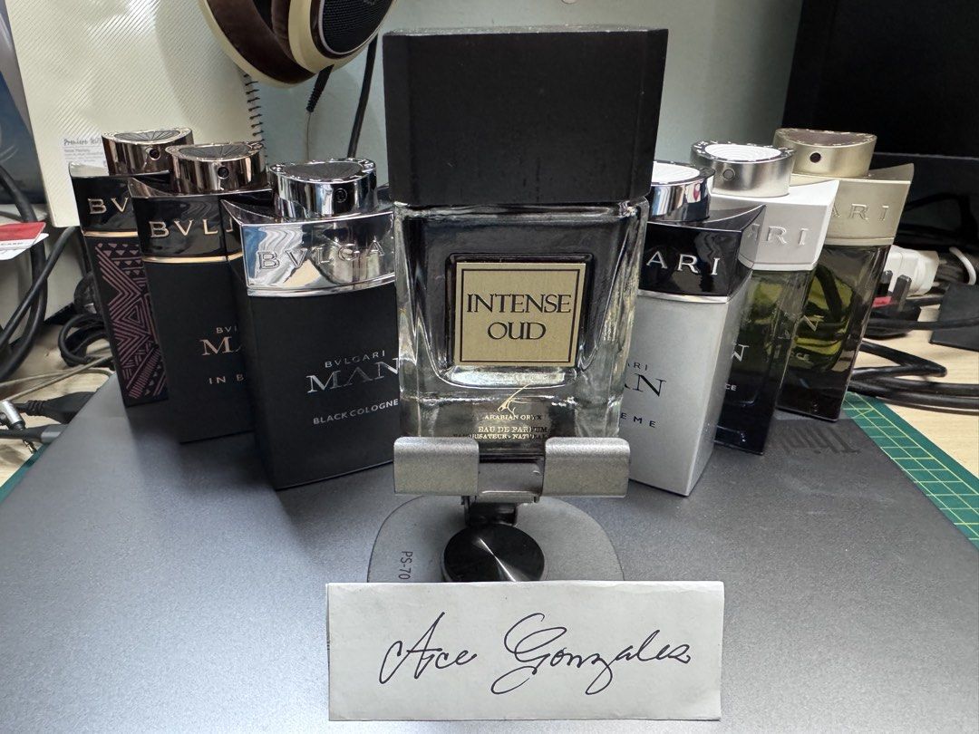 Arabian Onyx Intense Perfume (Category: Fragrance & Deodorants) located in Taguig. Submitted by ayzee2019 (Listing ID 1455510182, Image 1). Description: - Intense Oud EDP - Bottles are full or nearly full. - Perfect for night wear or special occasions. - smells like fruity grape juice RFS : Unload to Reload loc : Taguig.