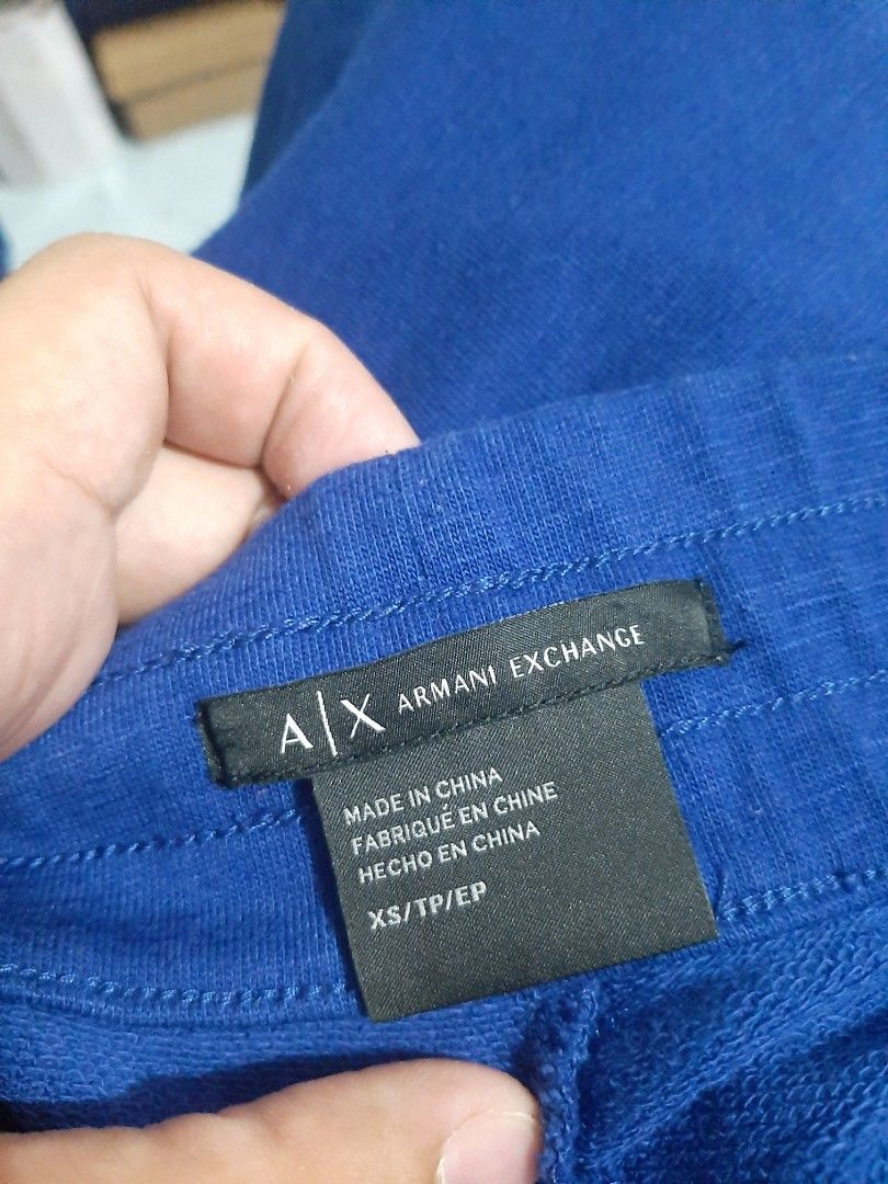 Armani Exchange Active Wear Pants (Womens) (Category: Activewear) located in Cavite. Submitted by dimesandthreadsph (Listing ID 1455660177, Image 2). Description: Take Note: Hindi ito pure cotton. 55% Cotton. 30% Polyester. 15% Viscose. Bagong bago pa ito. 9 over 10 condition. Armani Exchange Active Wear Pants (Womens) Price: 150ph Size: S (XS on tag) Length: 36 Waistline: 26 - 30 Color Rate: 9/10 Excellent condition. No issue. No downpayment, no
