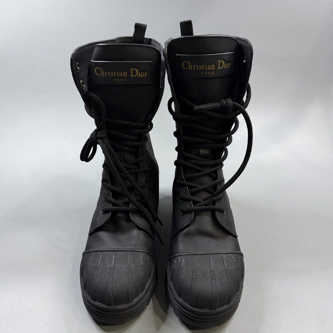 (Authentic) Christian Dior - Leather Combat Boots (Category: Boots) located in Paranaque City. Submitted by millennial_goodz (Listing ID 1455603015, Image 2). Description: WTS (Authentic) Christian Dior - Leather Combat Boots Size 37D Good as new condition Pair only, no inclusions Authentic P8,500 only DM.