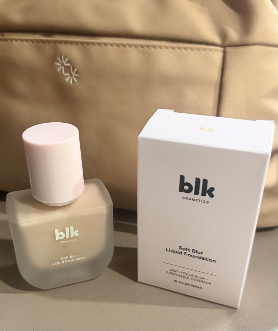 Blk Cosmetics Soft Blur Liquid Foundation - Oat (Category: Makeup) located in Quezon City. Submitted by leighdeclutters (Listing ID 1455505868, Image 1). Description: - Shade: Oat - Lightweight and breathable formula - Achieves a soft-blur finish - Ideal for everyday wear - Just pumped twice to swatch; Recently opened: 8/13/2026 - RFS: Too dark for me - Original Price: PHP 699.00.