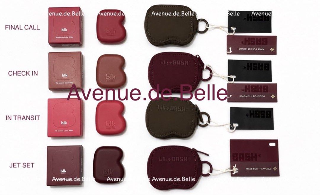 blk X BASH* | Limited Edition: Air Mousse Collection with B Charm (Category: Makeup) located in Quezon City. Submitted by avenue.de.belle (Listing ID 1454676555, Image 3). Description: 🚨 Few stocks left! 🚨 🚨 ON HAND & READY TO SHIP 🚨 🚨 Limited pieces available in limited quantities. Once sold, they’re gone. 🚨 🚨 LIMITED EDITION 🚨 Air Mousse Color Whip • Jet Set + Jet Set /Fig B Charm • Check In • Final Call • In Transit • Take Off ❌❌❌ • Lo