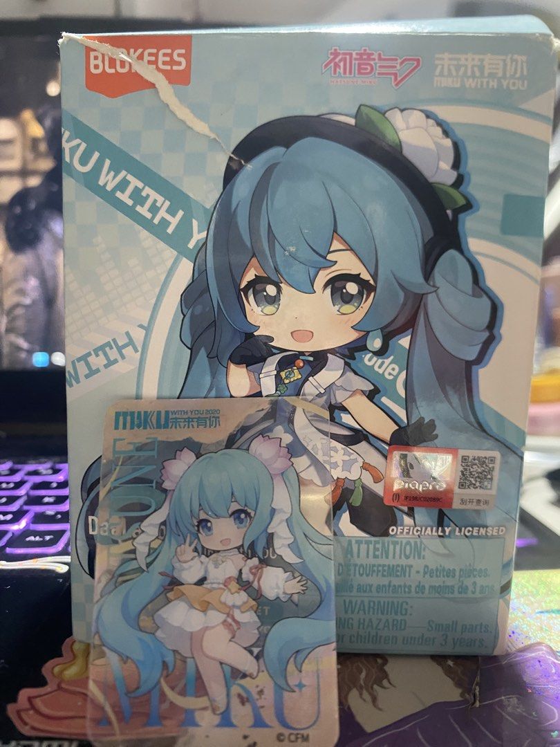 Blokees Hatsune Miku Figures (DaLaMode) (Category: Figurines & Statues) located in Muntinlupa City. Submitted by ivyy.louvelle (Listing ID 1455615211, Image 1). Description: 📌 FOR SALE: Original Blokees Hatsune Miku Figures (DaLaMode) 🏷️ Price: ₱650 each (negotiable) Available: • Miku 2020 Model • Miku 2021 Model Condition: • Figure contents: Brand new, 100% factory sealed inside. • Outer box: Unsealed/opened. The 2020 model box has tears, but 