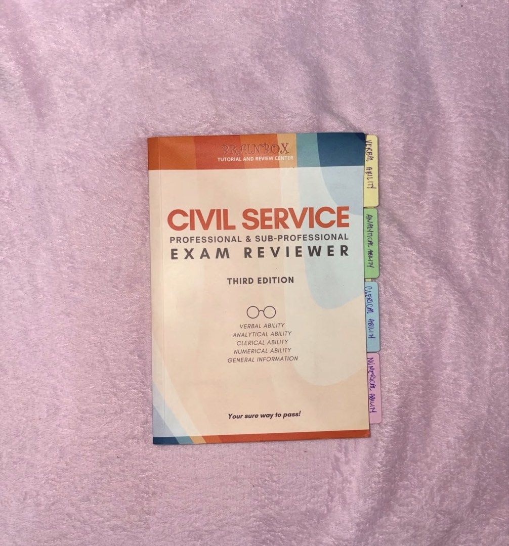 BrainBox Civil Service Exam Reviewer - Third Edition (Category: Textbooks) located in Manila. Submitted by lucky.maecruz (Listing ID 1455553849, Image 1). Description: • no highlights • no annotations • bought for 699 in NBS MOP: Gcash MOD: Direct J&T.