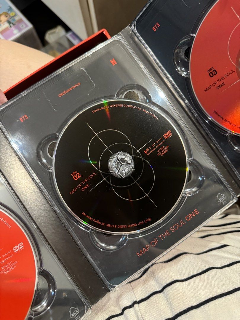 BTS MAP OF THE SOUL DVD (Category: CDs & DVDs) located in Marikina City. Submitted by kmdd27 (Listing ID 1455632392, Image 3). Description: Never used Complete with Jungkook PC 1. OUTBOX 2. DIGIPACK 3. 3 DISCS 4. PHOTOBOOK 5. HOLOGRAM PHOTO TICKET SET (COMPLETE OT7) 6. PHOTOCARD (Jungkook).