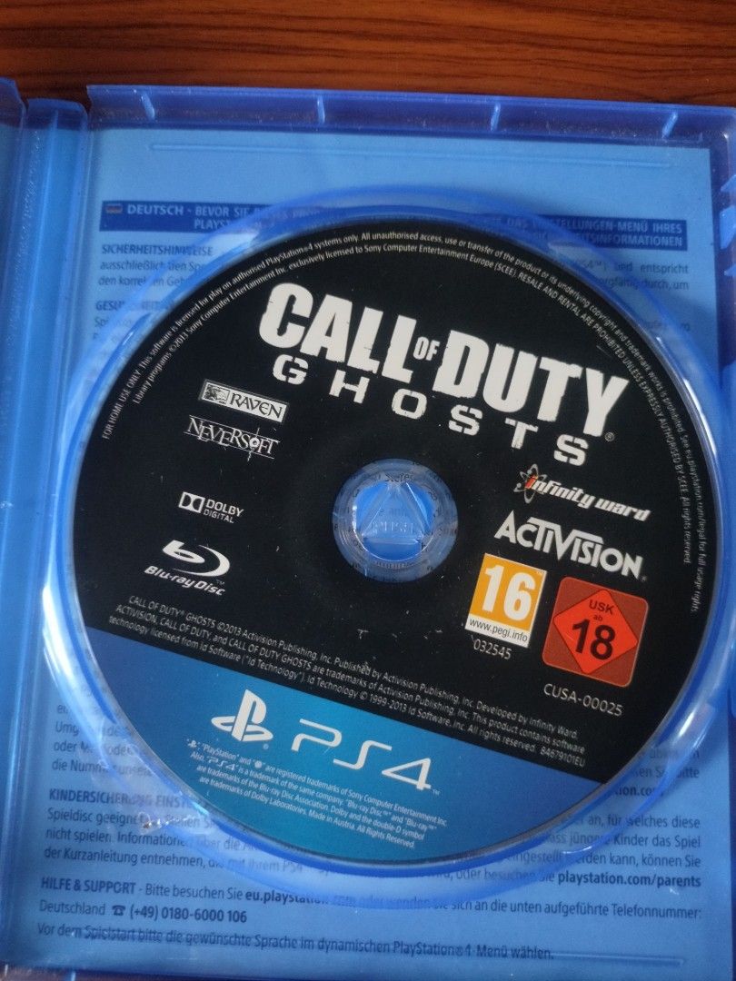 Call of duty Ghosts Uncut (Category: PlayStation) located in Manila. Submitted by coinhunter8 (Listing ID 1455564164, Image 2). Description: Great story love it Gun accuracy is the best graphics is great. Recruit campaign kinda challenging. about a father and two son fighting for democracy Complete mission no dull moment. under the sea and forest and snow amazing campaign and the last part. score 9.8 If you missed to play it one of the best. 18+ 