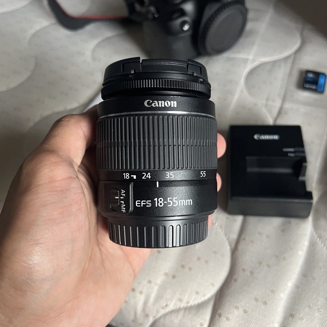 Canon EOS 3000D DSLR Camera (Category: Cameras) located in Balanga. Submitted by swaggymiggy (Listing ID 1455601207, Image 3). Description: ✅ Bought brand new from Photoline (2024) ✅ Excellent condition (good as new) ✅ 100% fully functional ✅ No issues, dents, or hidden defects ✅ Can send more photos and videos upon request Inclusions: * Complete box with plastics, manual, and original receipt * Canon EF-S 18–55mm lens * Original Canon battery & 