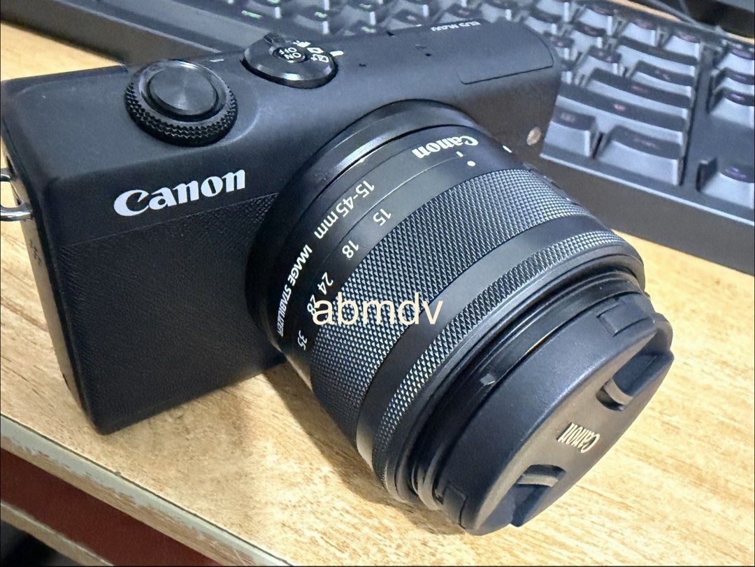 Canon EOS M200 Mirrorless Camera with 15-45mm Lens (Category: Cameras) located in Quezon City. Submitted by abmdv (Listing ID 1455586661, Image 1). Description: Barely Used - Like New Inclusion: - Camera Body - Zoom Lens EF-M15-45mm - Strap - Battery Charger - Battery Pack Fixed price NO BOX Meet up only: Fairview Terraces/Robinsons Novaliches/ SM Fairview.