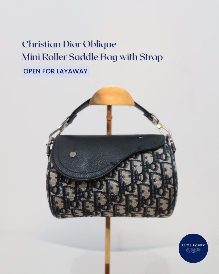Christian Dior Oblique Mini Roller Saddle Bag with Strap (Category: Luxury Bags & Wallets) located in Taguig. Submitted by luxelobbyofficial (Listing ID 1455512962, Image 1). Description: 🏷️ ₱75,500 • Rank: AB • 100% Authentic • With Entrupy Certificate • Pre-Owned • Inclusions: Original dust bag only _ Disclaimer: Luxe Lobby is an independent entity and is neither affiliated with nor endorsed by any of the brands displayed on this page. All tra